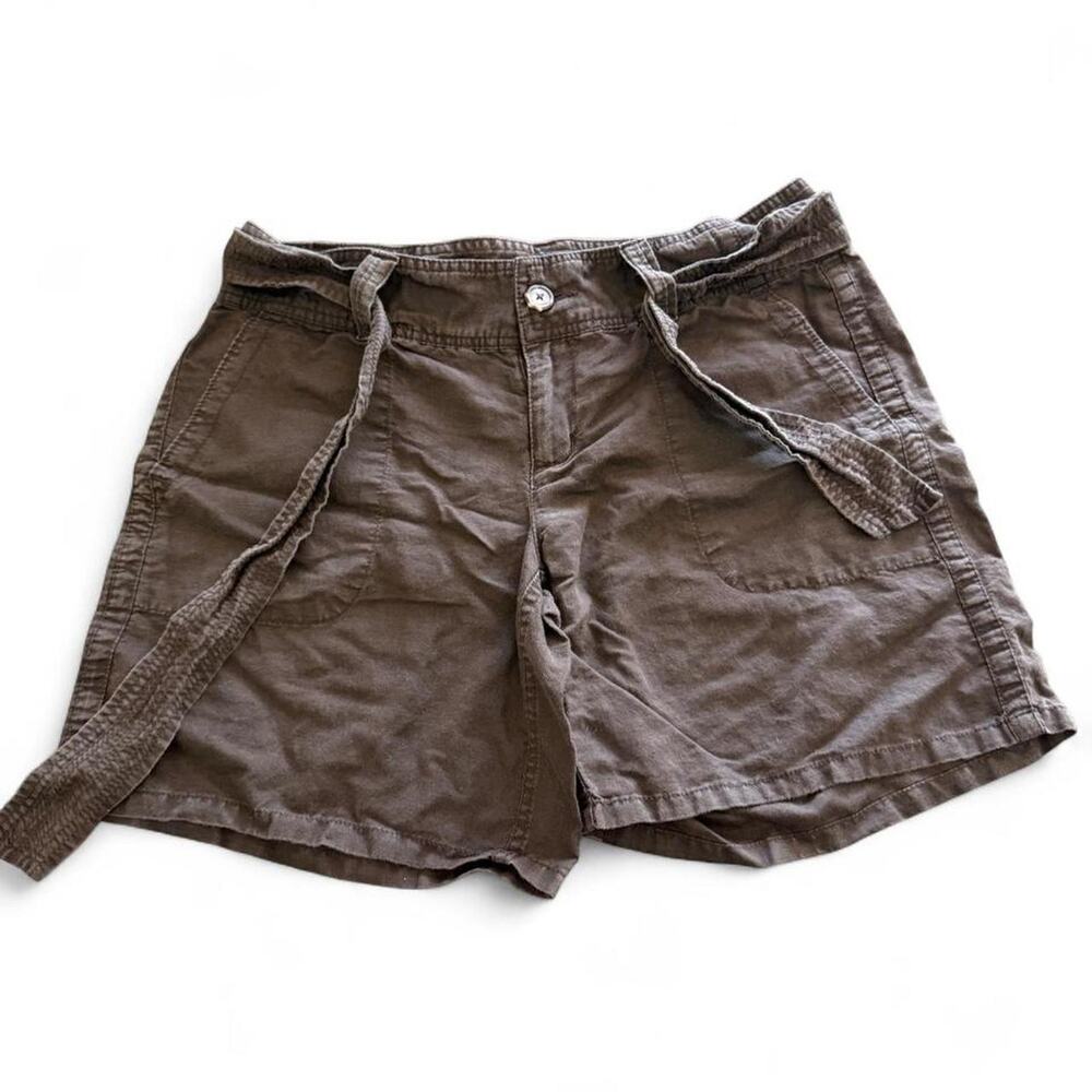 Gap brown linen shorts with
